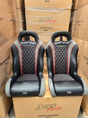 HEATED - (RED) Daytona Suspension Seats WD #143