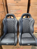 (Heated) Black Daytona Suspension Seats-WD-#140