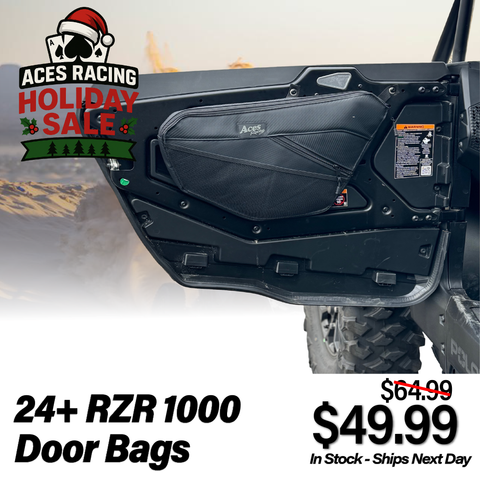 ハリ RZR XP 4 1000/Turbo/Turbo S Front Hi-Bred Door Storage Bags
