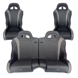 Carbon Edition Daytona Bench Seat Bundle (with Harnesses) RZR 1000/Turbo
