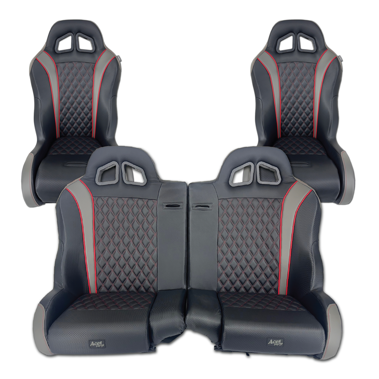 Carbon Edition Daytona Bench Seat Bundle (with Harnesses) RZR 1000/Turbo