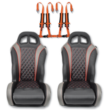 (Red) Carbon Edition Daytona Seats (With Harnesses)
