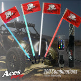 200 Combination Deluxe Lighted Whips