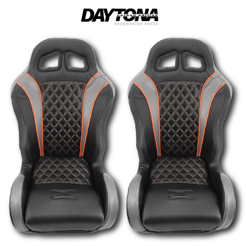 (Orange) Carbon Edition Daytona Seats (With Harnesses)