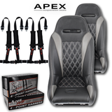 (Grey) Apex Seats (Harness Bundle)