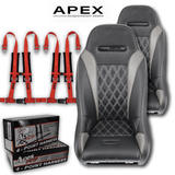 (Grey) Apex Seats (Harness Bundle)