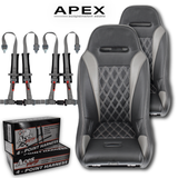 (Grey) Apex Seats (Harness Bundle)