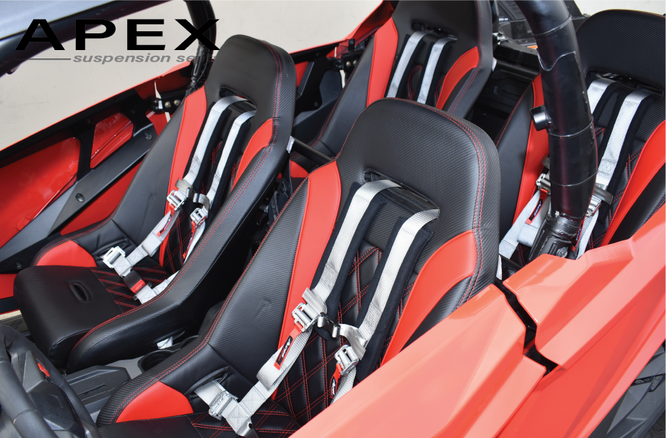 apex シア　フルセット Red) Apex Suspension Seats (Harness Bundle) – Aces Racing