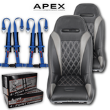 (Grey) Apex Seats (Harness Bundle)
