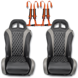 (Grey) Carbon Edition Daytona Seats (With Harnesses)