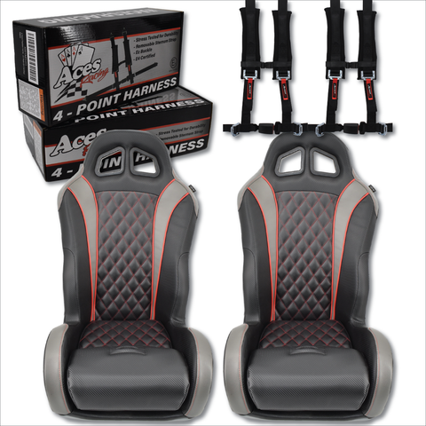 (Red) Carbon Edition Daytona Seats (With Harnesses)
